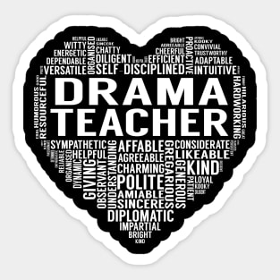 Drama Teacher Heart Sticker